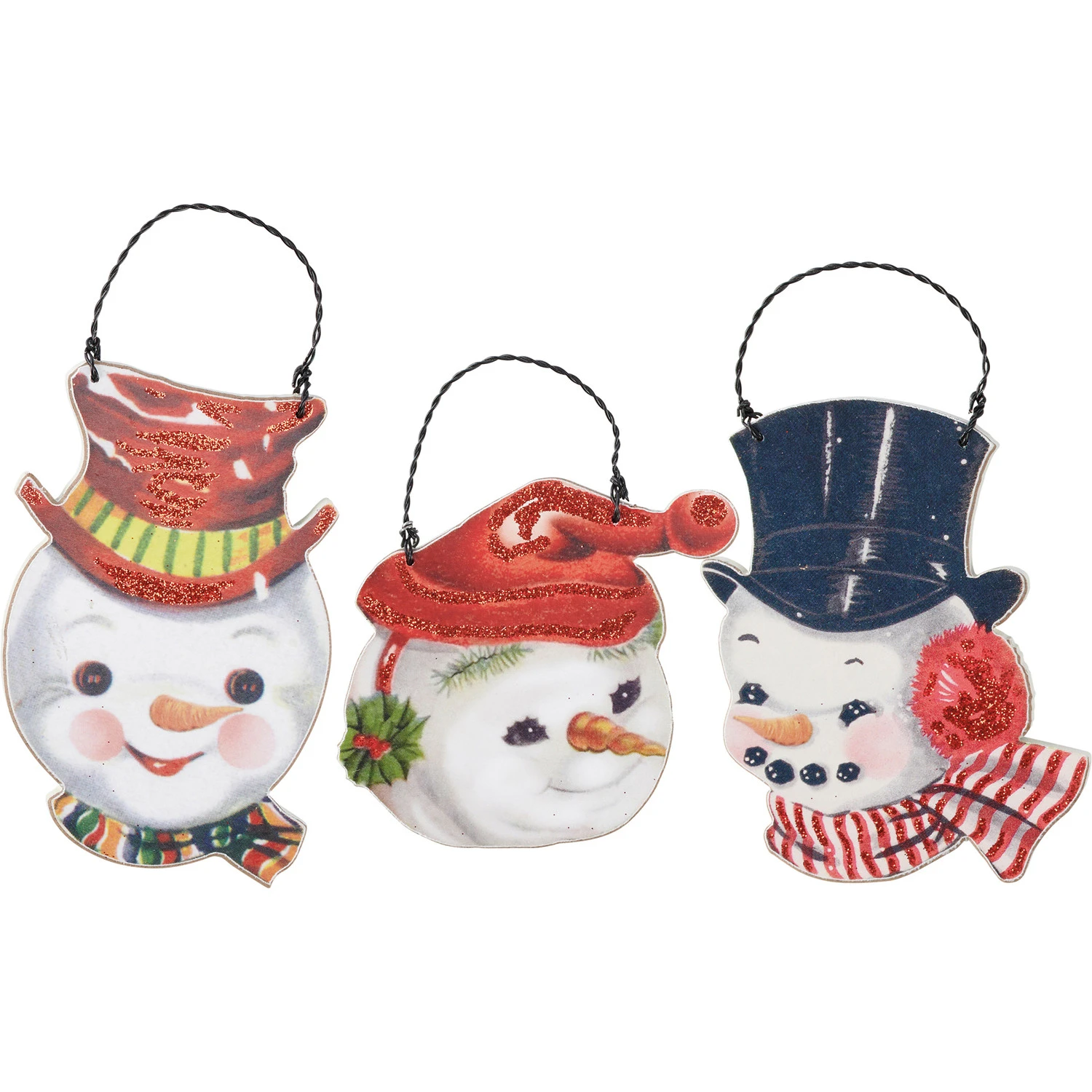Primitives By Kathy Set Of 3 Snowmen Vintage Inspired Christmas Ornaments 115320 1 Primitives By Kathy Set Of 3 Snowmen Vintage Inspired Christmas Ornaments 115320