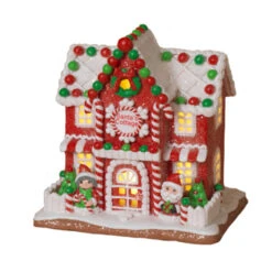 9" Battery Operated Lighted Clay Dough Gingerbread Christmas House 2659510 -Online Christmas Decoration 2659510b 78934.1651681193