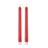 Uyuni 11" Moving Flame Red Taper Candle Set Of 2 4134531