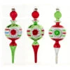Raz Eric Cortina Vintage Finial Reflector Glass Christmas Ornament 4220231