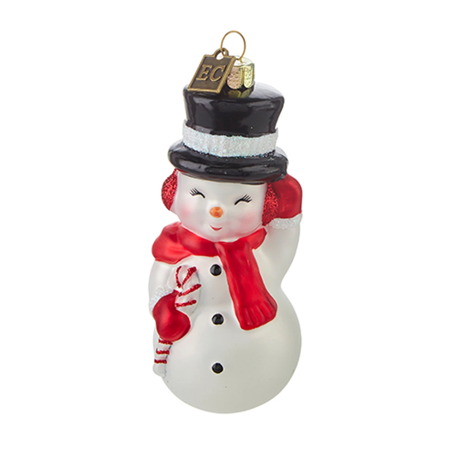 Raz 4.5" Or 8" Eric Cortina Snowman Blow Mold Glass Christmas Ornament 4253122 2 Raz 4.5" Or 8" Eric Cortina Snowman Blow Mold Glass Christmas Ornament 4253122 - Image 2