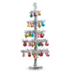 Raz 14" Or 19.5" Vintage Tinsel Tree With Ornaments Christmas Decoration -Online Christmas Decoration 4319197 16501.1683641295
