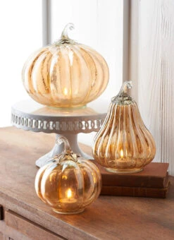 Raz Glass Pumpkins Fall Or Halloween Decoration