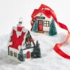Raz 4" Chalet Cabin Glass Christmas Ornament 4320942