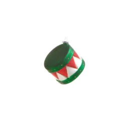 Raz 3.5" Red And Green Drum Glass Christmas Ornament 4322900 -Online Christmas Decoration 4322900b 70119.1684347375