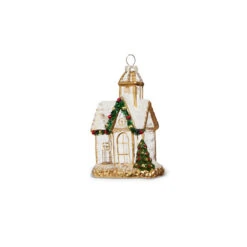 Raz 5" Gold And Clear Church Glass Christmas Ornament 4324586 7 Raz 5" Gold And Clear Church Glass Christmas Ornament 4324586 -Online Christmas Decoration 4324586b 96467.1684951588