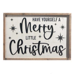 Raz Black And White Wooden Framed Christmas Signs -Online Christmas Decoration 4328046 61888.1690996747