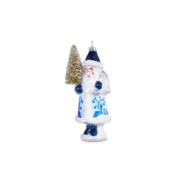 Raz 5.5" Delft Santa With Tree Glass Christmas Ornament 4352893 -Online Christmas Decoration 4352893b 76013.1685539525