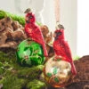Raz Eric Cortina 5" Elegant Cardinal Glass Christmas Ornament 4353115