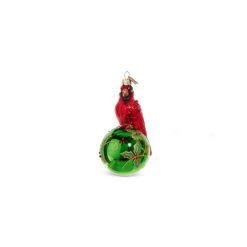 Raz Eric Cortina 5" Elegant Cardinal Glass Christmas Ornament 4353115 -Online Christmas Decoration 4353115a 58595.1689692996