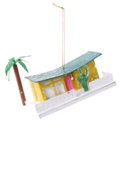 Cody Foster 5" Palm Springs Mid Century Modern House Christmas Ornament CD-1601