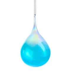 Kurt Adler 5" Blue Drop Glass Christmas Ornament D3554 -Online Christmas Decoration D3554b 78442.1653324570