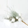 Raz 20" Snowball And Greenery Christmas Tree Pick F4206702