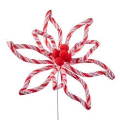 Raz 16.5" Or 24.5" Peppermint Floral Poinsettia Christmas Tree Pick -Online Christmas Decoration F4206721 1 71604.1650551929