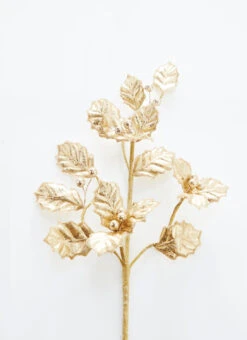 Raz 25.5" Gold Holly Christmas Tree Spray F4306749