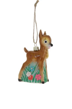 Cody Foster 4" Kitsch Deer Glass Christmas Ornament GO-4057