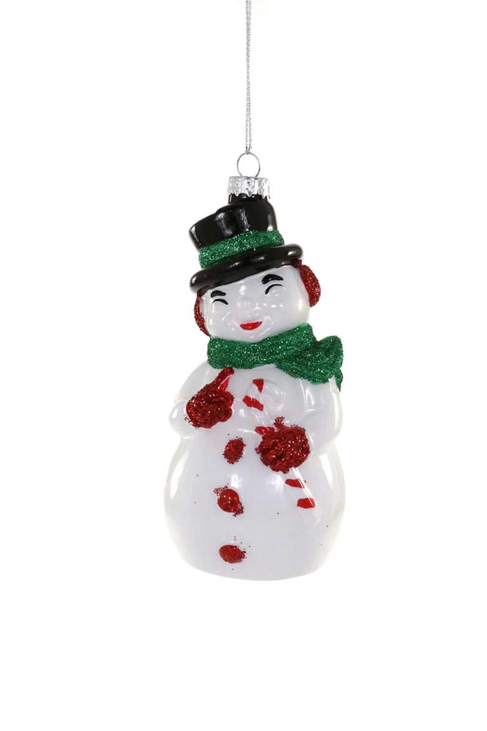 Cody Foster 5.5" Snowman Blow Mold Glass Christmas Ornament GO-8878 2 Cody Foster 5.5" Snowman Blow Mold Glass Christmas Ornament GO-8878 - Image 2