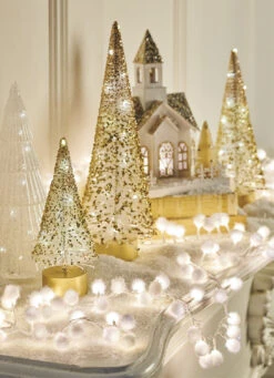 Raz 8' White Snowball LED Snake Light Christmas Lights L4037022 -Online Christmas Decoration L4037022 78202.1655499061