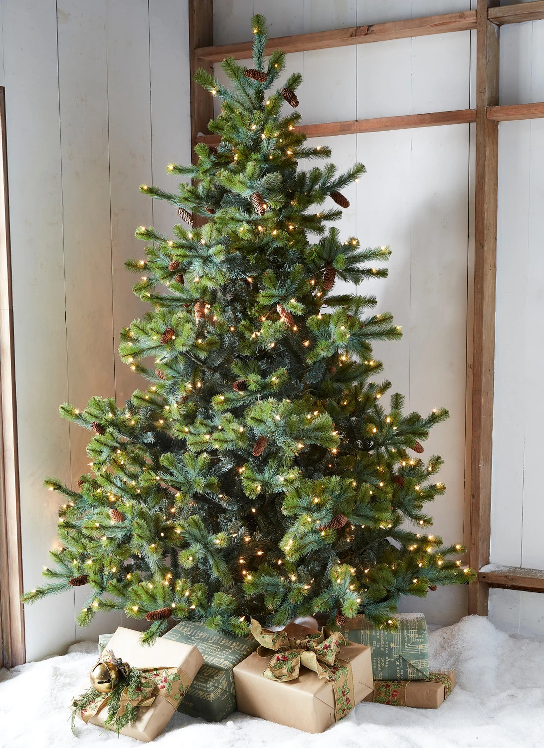 Raz 7.5' Forever Lit Green Big Sky Spruce Christmas Tree T4352009 1 Raz 7.5' Forever Lit Green Big Sky Spruce Christmas Tree T4352009