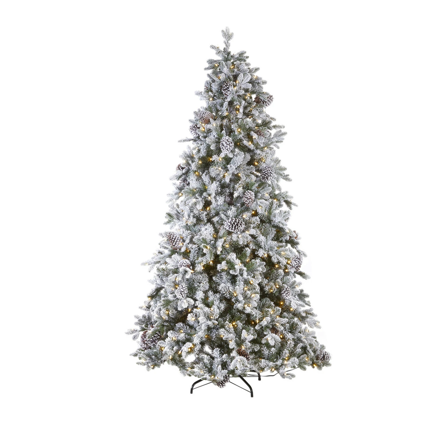 Raz 7.5' Pre-Lit Flocked Spruce Christmas Tree W/ Clear Lights T4052012 2 Raz 7.5' Pre-Lit Flocked Spruce Christmas Tree W/ Clear Lights T4052012 - Image 2