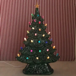 Large Flat Ceramic Lighted Window Or Mantel Christmas Tree 19" 9 Large Flat Ceramic Lighted Window Or Mantel Christmas Tree 19" -Online Christmas Decoration apidifdk4 54253.1646091896