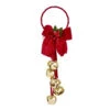 Kurt Adler 12.5" Jingle Bells With Dark Red Bow Door Hanger Christmas Ornament J8185