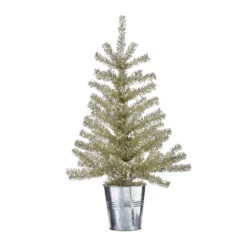 Raz Champagne Tinsel Tree In Galvanized Bucket Christmas Decoration -Online Christmas Decoration apifp1yeq 18172.1646091894