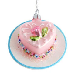 Kurt Adler 3.25" Pink Miniature Cake Glass Christmas Ornament C6374 -Online Christmas Decoration apihajehr 58372.1646091887