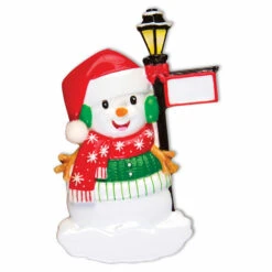 Snowman Standing By A Light Post Personalized Christmas Ornament -Online Christmas Decoration apikdebyx 34813.1646091882