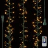 Raz 49.5' Connectable Compact Cluster Garland Green Wire With White Lights L4137019