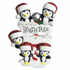 Penguin Family Of 5 At The North Pole Personalized Christmas Ornament OR1739-5 5 Penguin Family Of 5 At The North Pole Personalized Christmas Ornament OR1739-5 -Online Christmas Decoration apim3oh9a 88930.1646091875