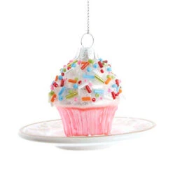 Kurt Adler 3.25" Pink Miniature Cake Glass Christmas Ornament C6374 -Online Christmas Decoration apimdgolo 44056.1646091889