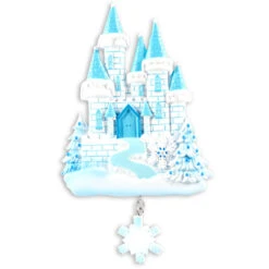 Blue And White Ice Castle Personalized Christmas Ornament OR1462 -Online Christmas Decoration apiqxdcjd 15301.1646091960