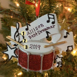 Drum Personalized Christmas Ornament OR1538