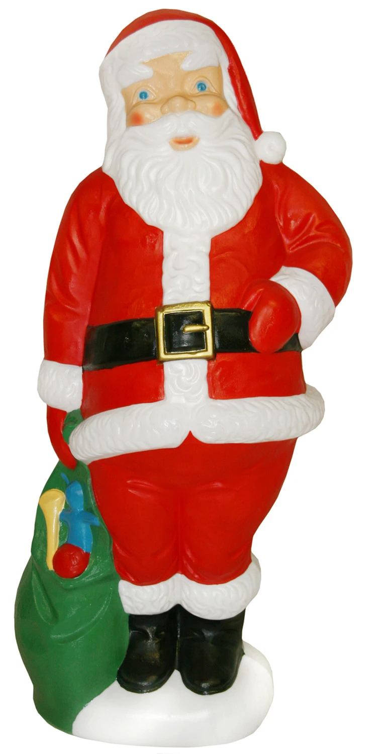 60" Large Santa With Green Bag Christmas Blow Mold C952 1 60" Large Santa With Green Bag Christmas Blow Mold C952
