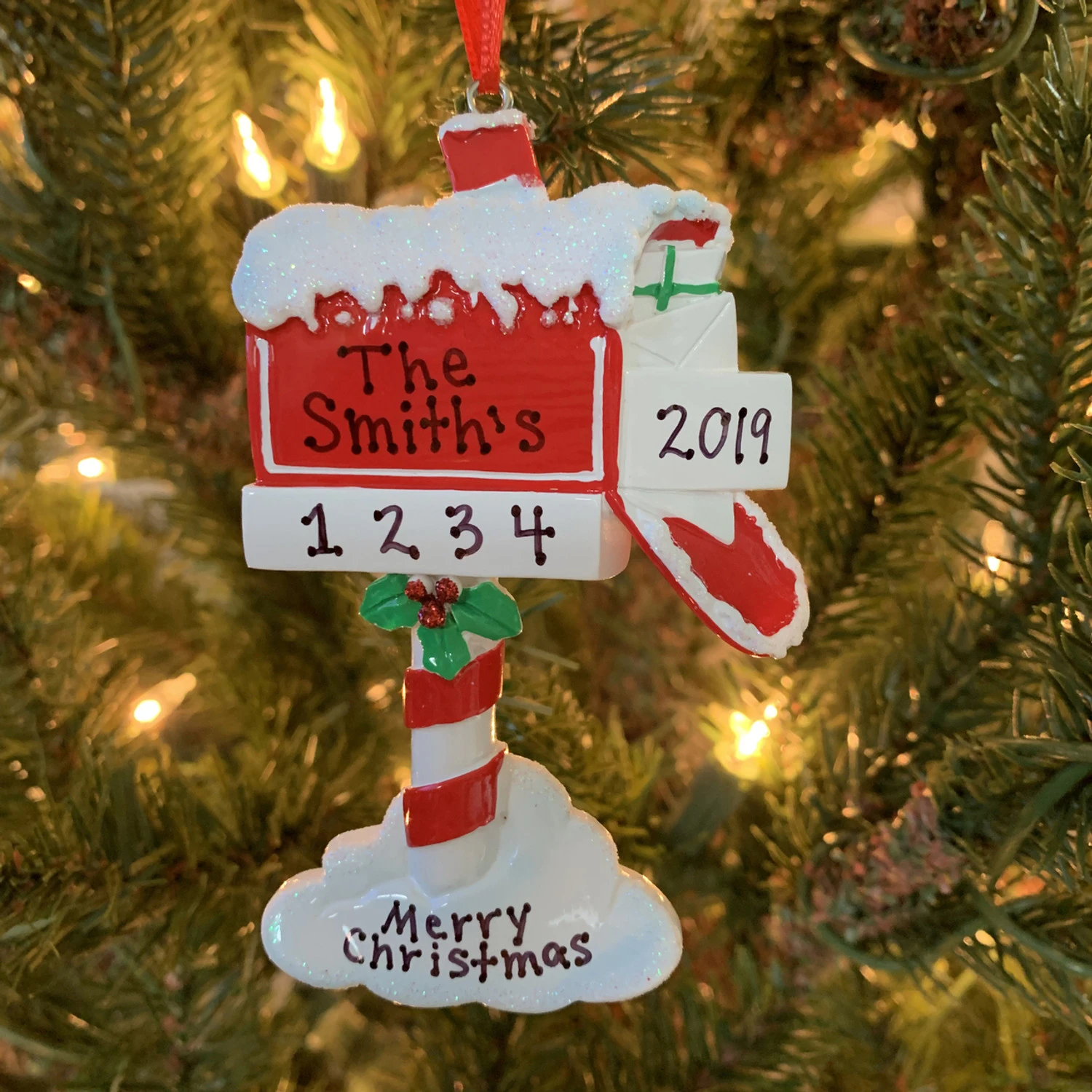 Merry Mailbox Personalized Christmas Ornament OR1741 2 Merry Mailbox Personalized Christmas Ornament OR1741 - Image 2