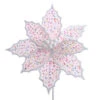 Kurt Adler 14" Pink Frosted Poinsettia Christmas Tree Pick C0293