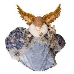 Kurt Adler 17" Indigo Blue Delft Angel Christmas Tree Topper J6099 -Online Christmas Decoration j6099 05 70425.1653408812